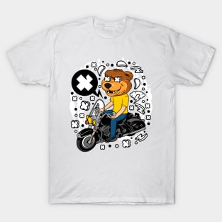 bear biker illustration T-Shirt